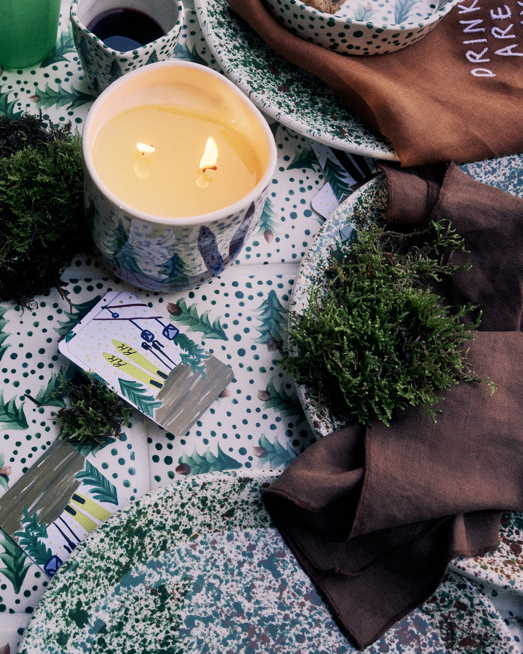 Skis playing cards set