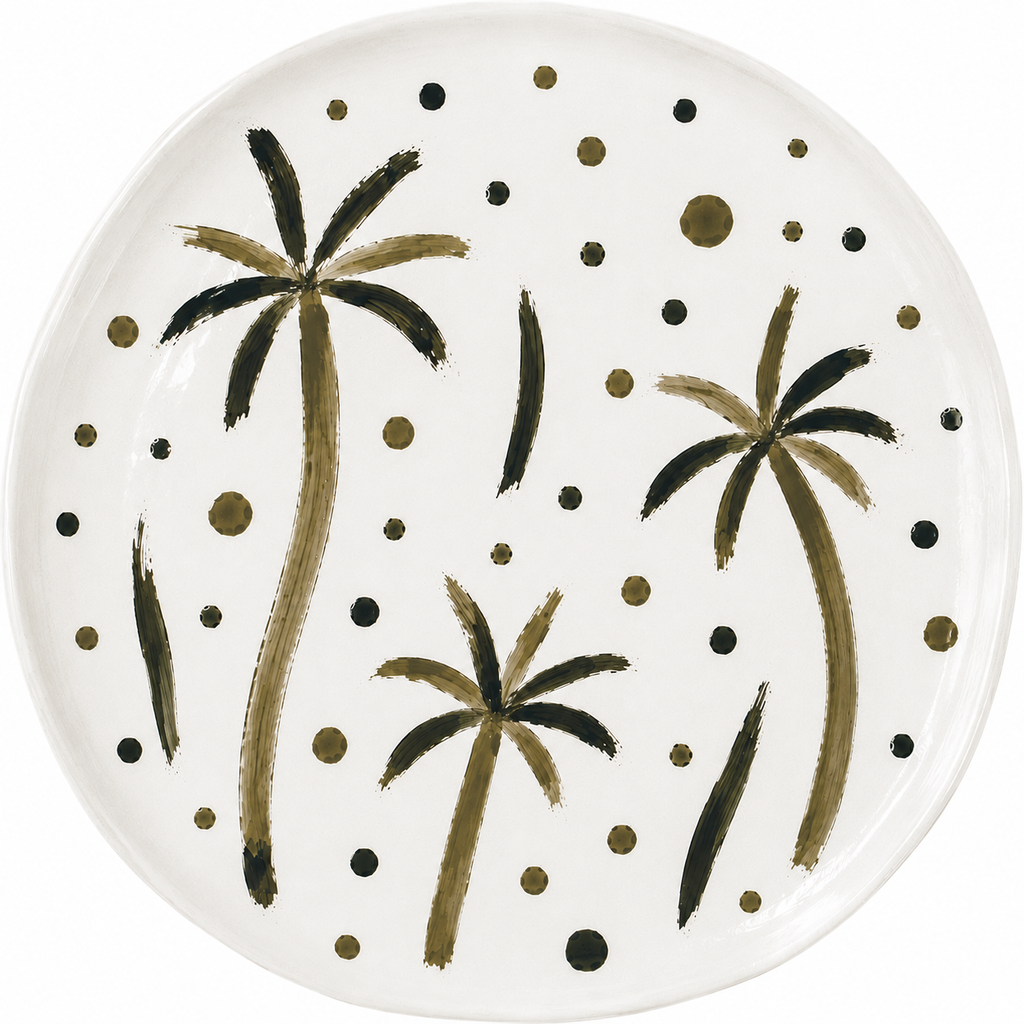 Palms and dots plate