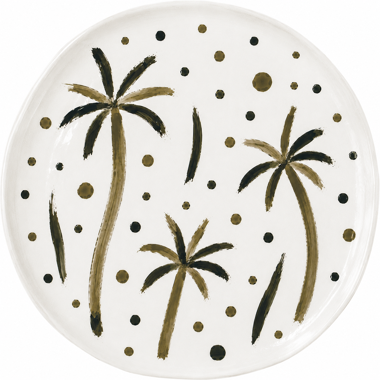 Palms and dots plate