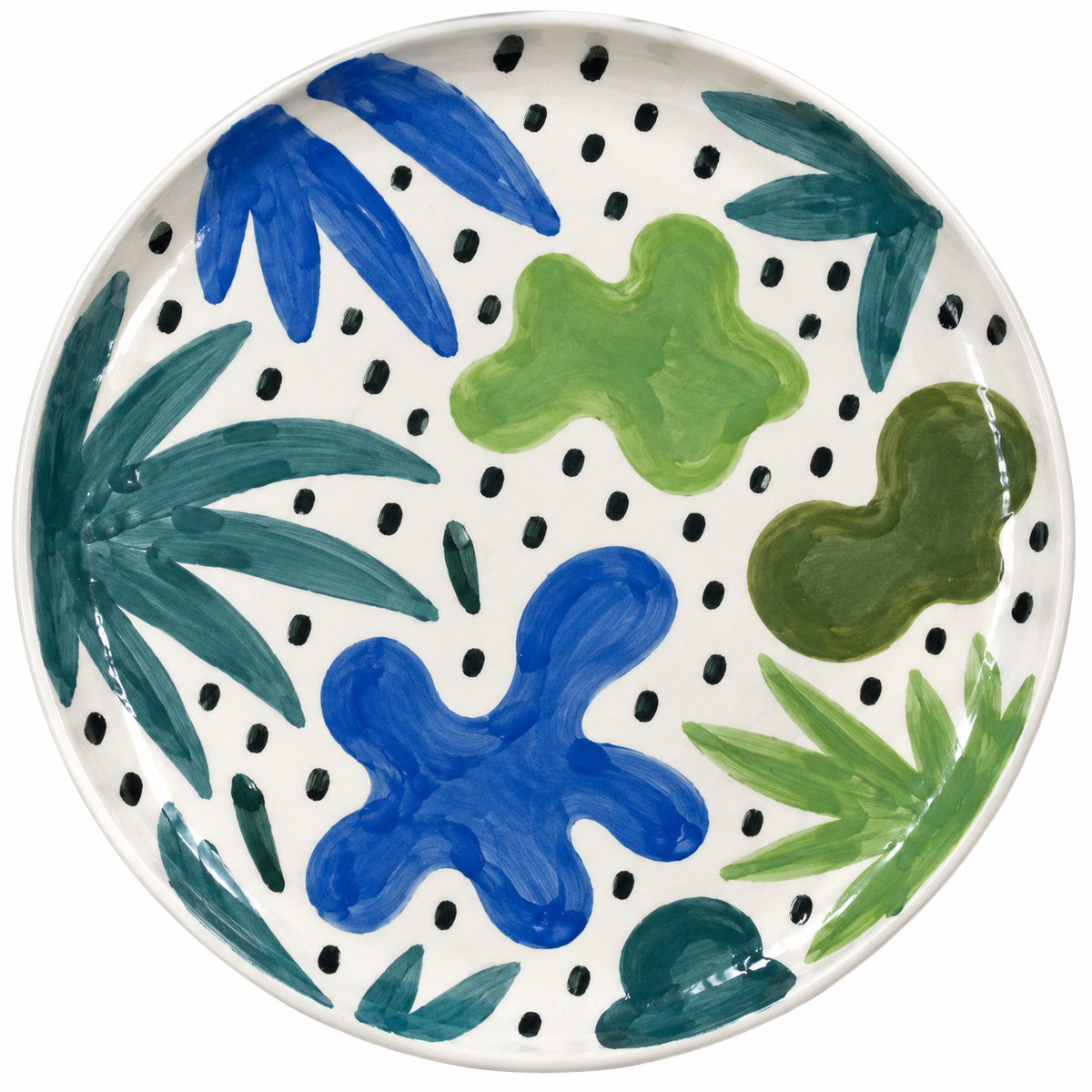 Leafy dots plate