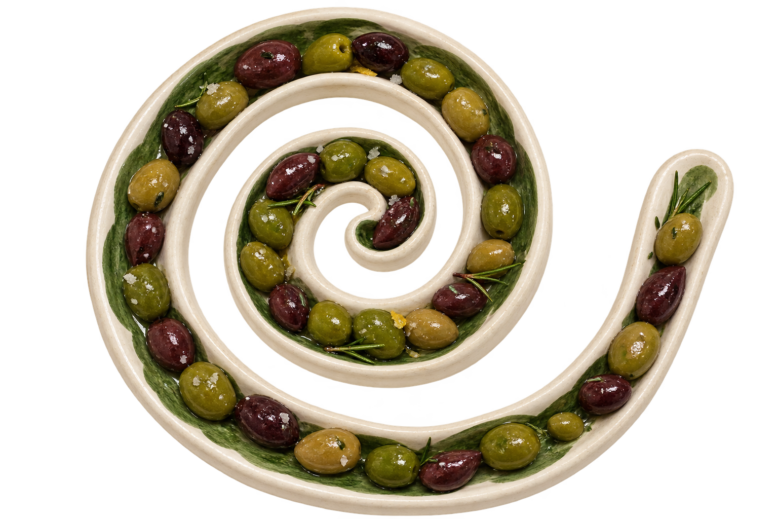 Olive twirly dish