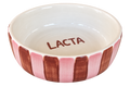 Pink & brown stripes pet bowl