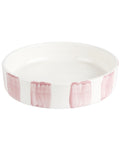 Pink stripes dog bowl