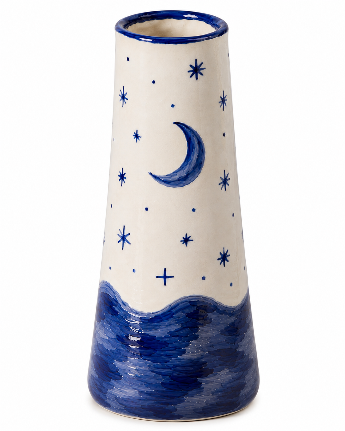 Blue summer nights stem vase
