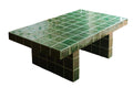 Ceramic green tile coffee table - indoor