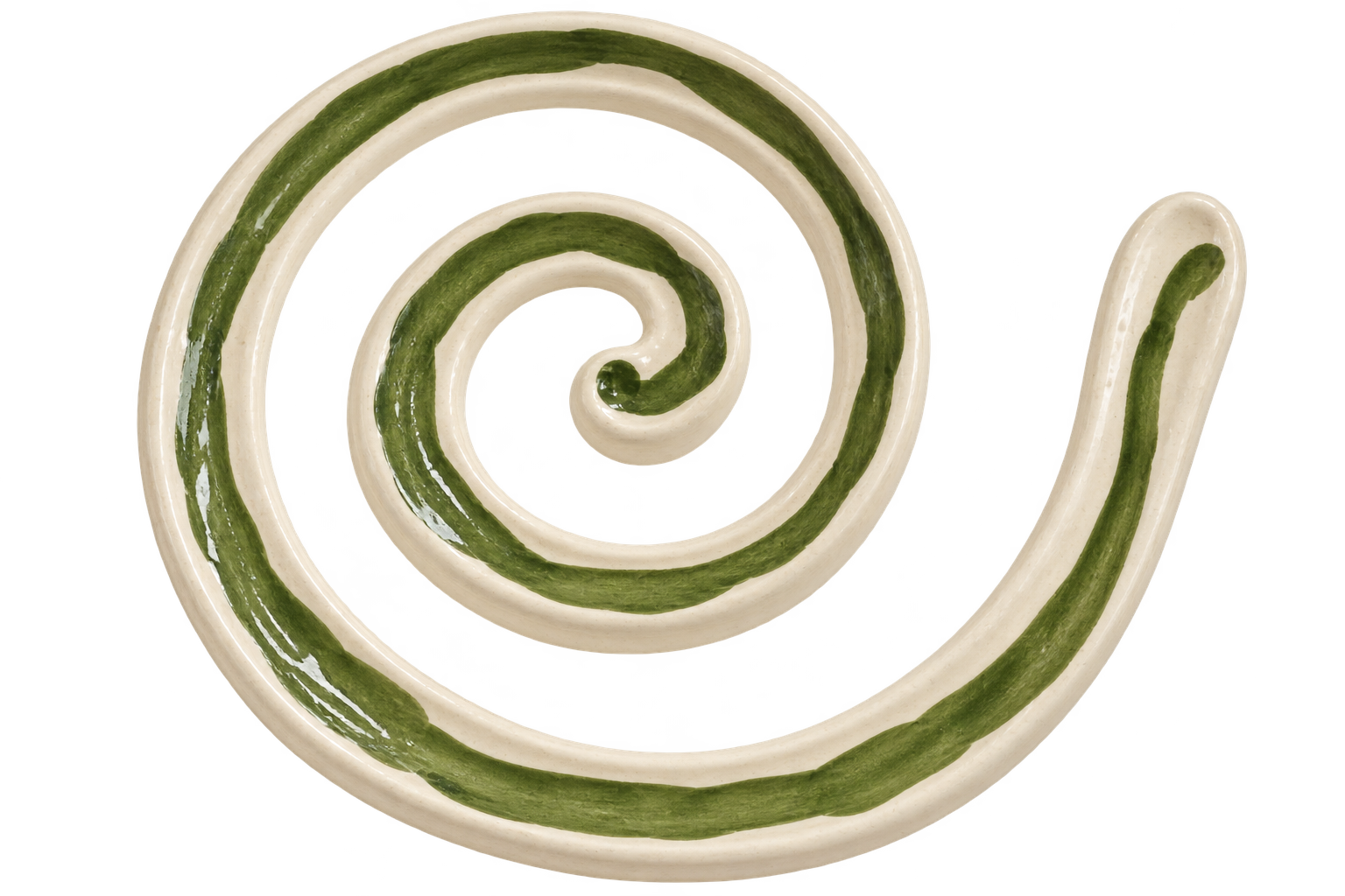 Green twirly dish