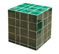 Ceramic green tile side table - indoor