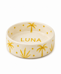 Yellow palms pet bowl