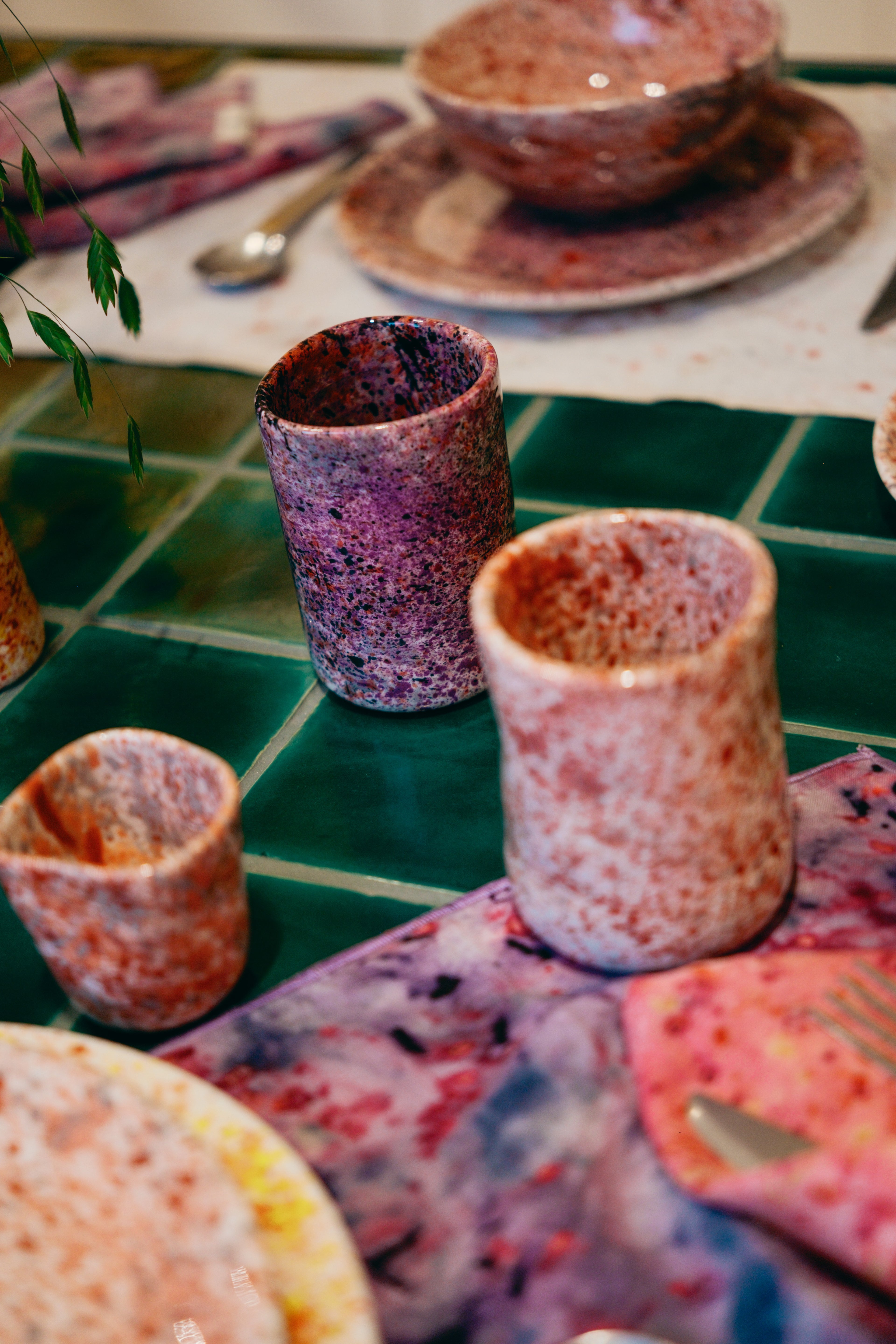 Black rose splatter tumbler