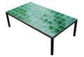 Ceramic green tile coffee table - outdoor