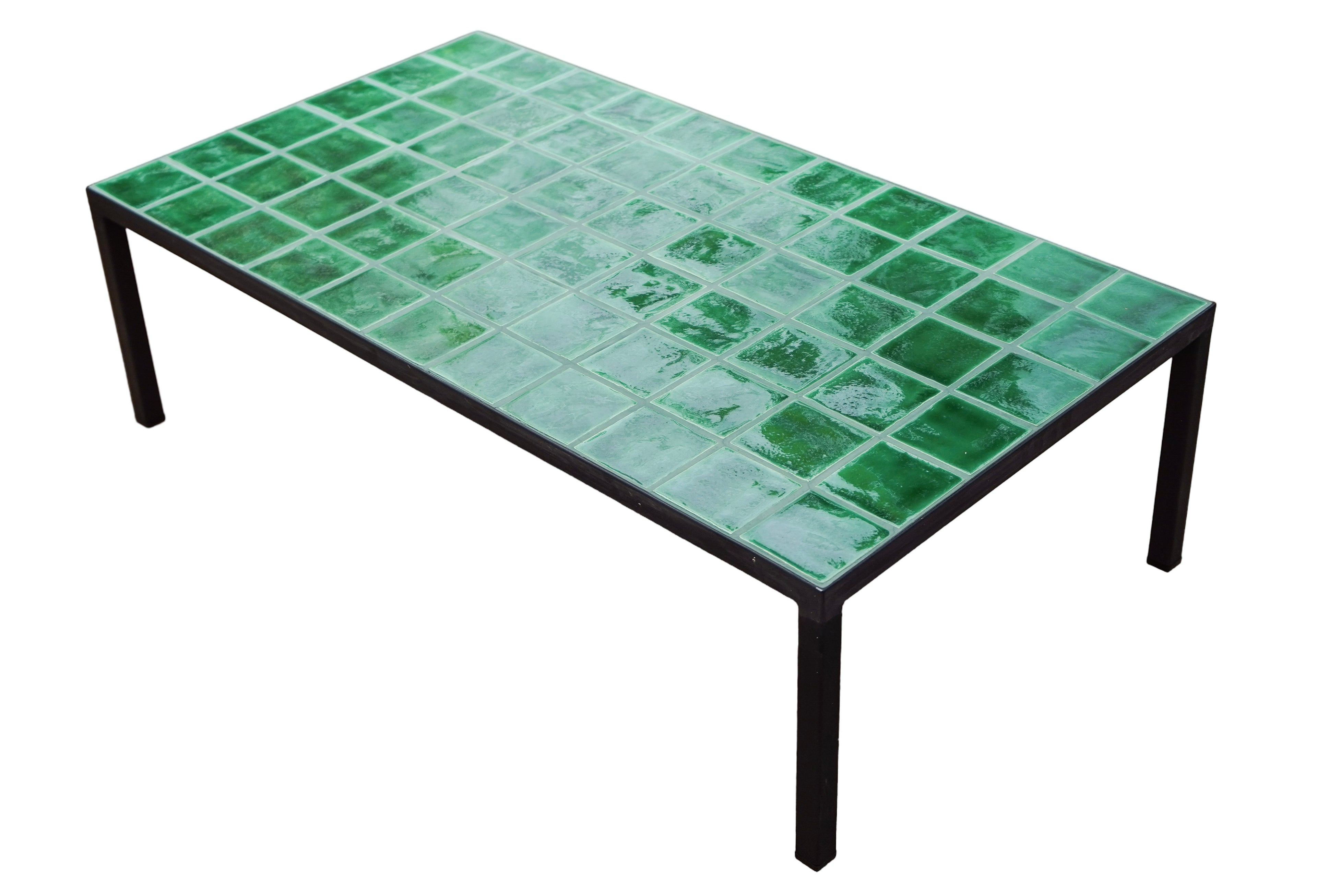 CERAMIC GREEN TILE COFFEE TABLE - OUTDOOR