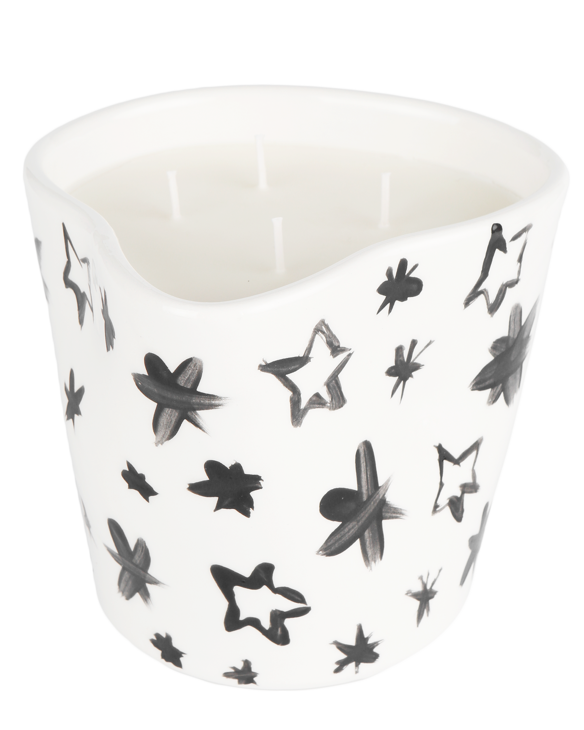 B&W STARS CANDLE