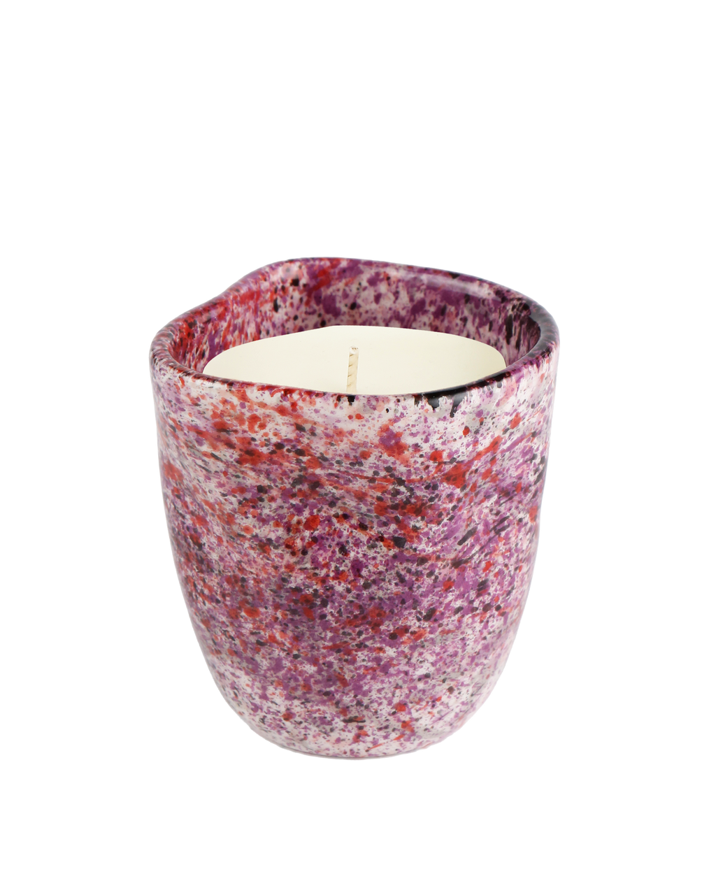 Black rose splatter candle