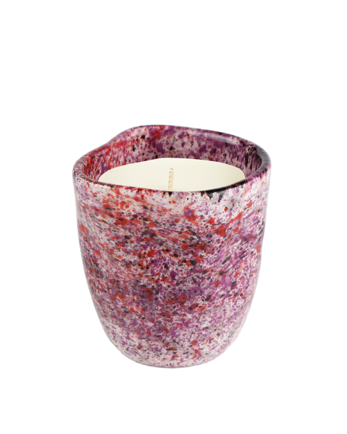 Black rose splatter candle