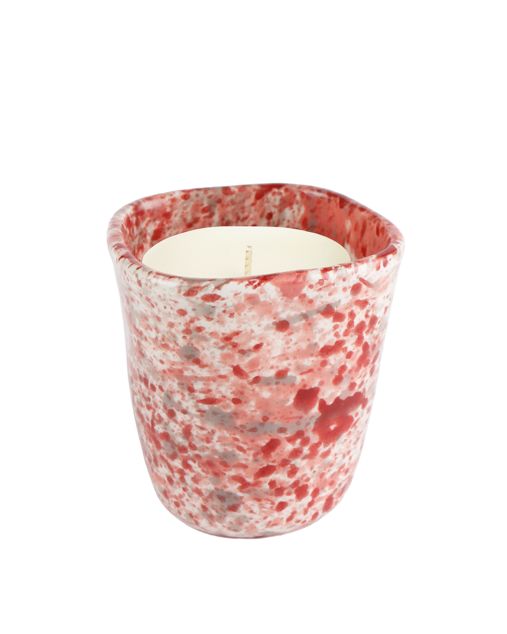 Hibiscus splatter candle