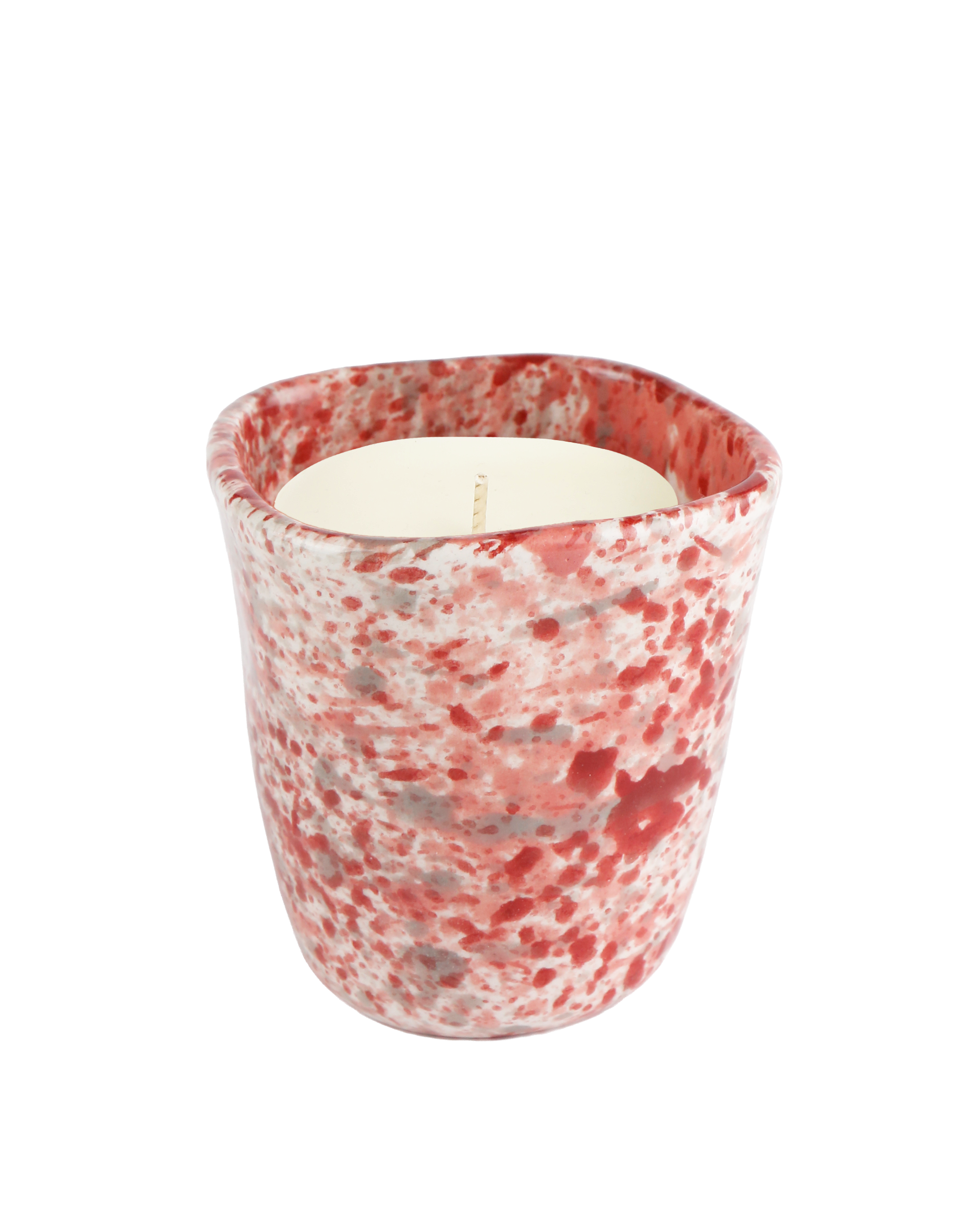 Hibiscus splatter candle