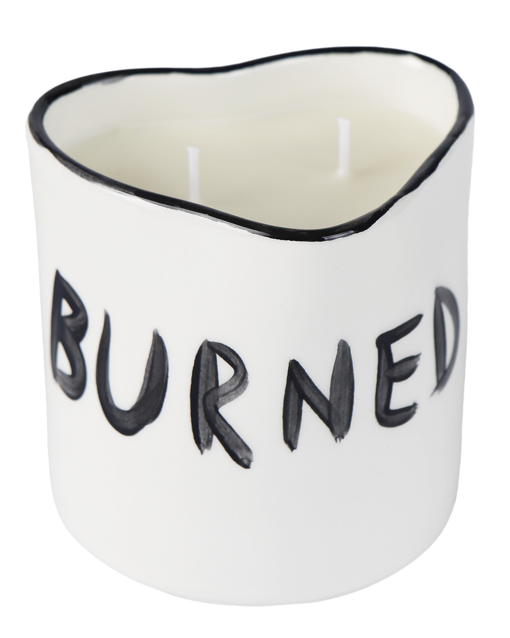 Handmade ceramic Burned Out candle by Rhea Kalo, made in Athens Greece