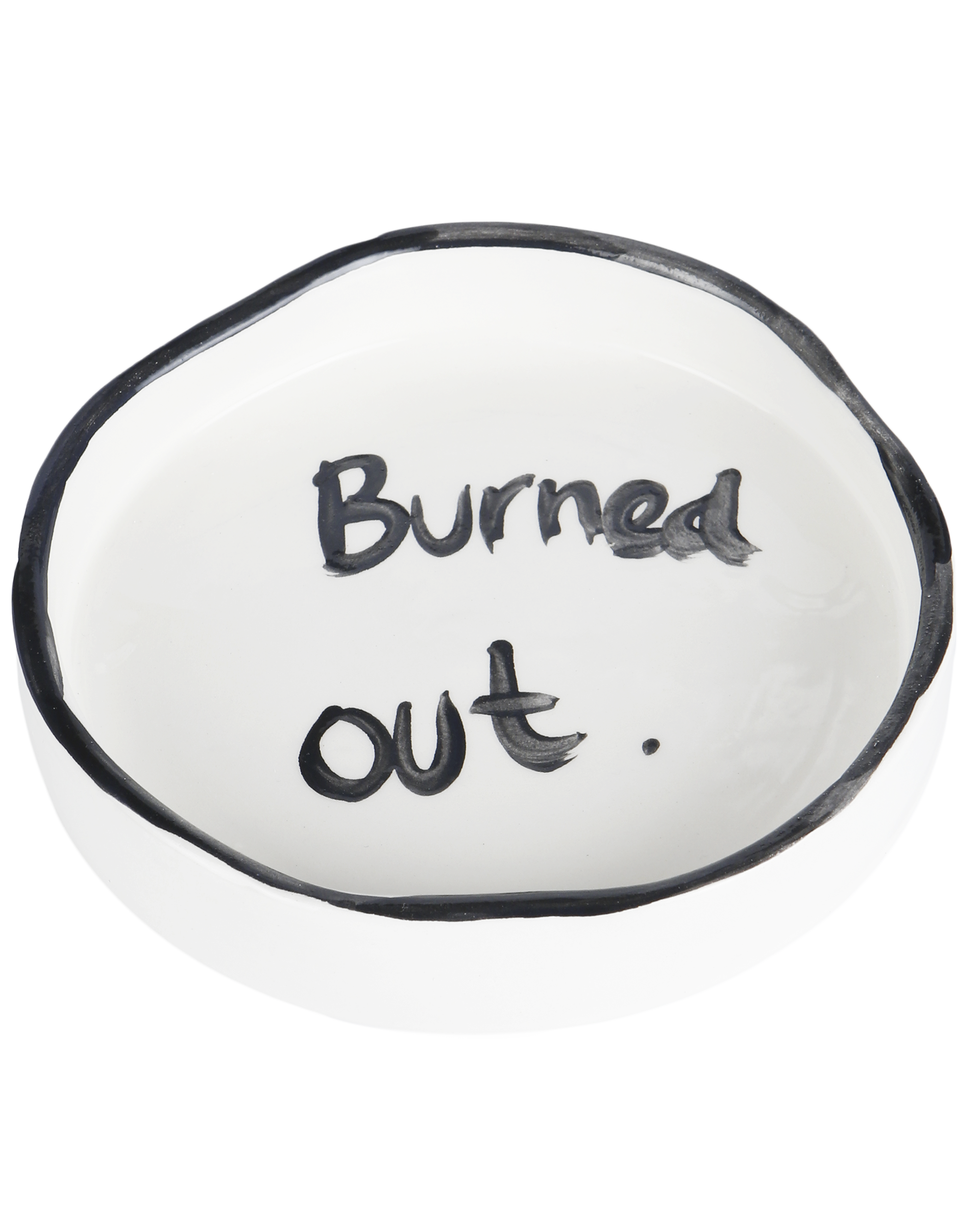 Handmade ceramic Burned Out trinket tray by Rhea Kalo, made in Athens