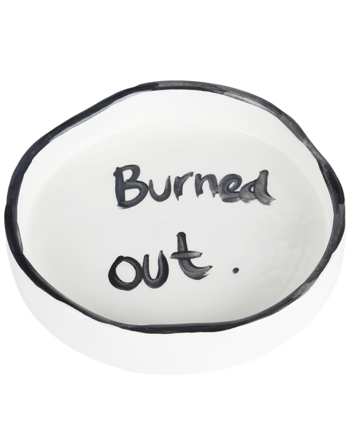 Handmade ceramic Burned Out trinket tray by Rhea Kalo, made in Athens