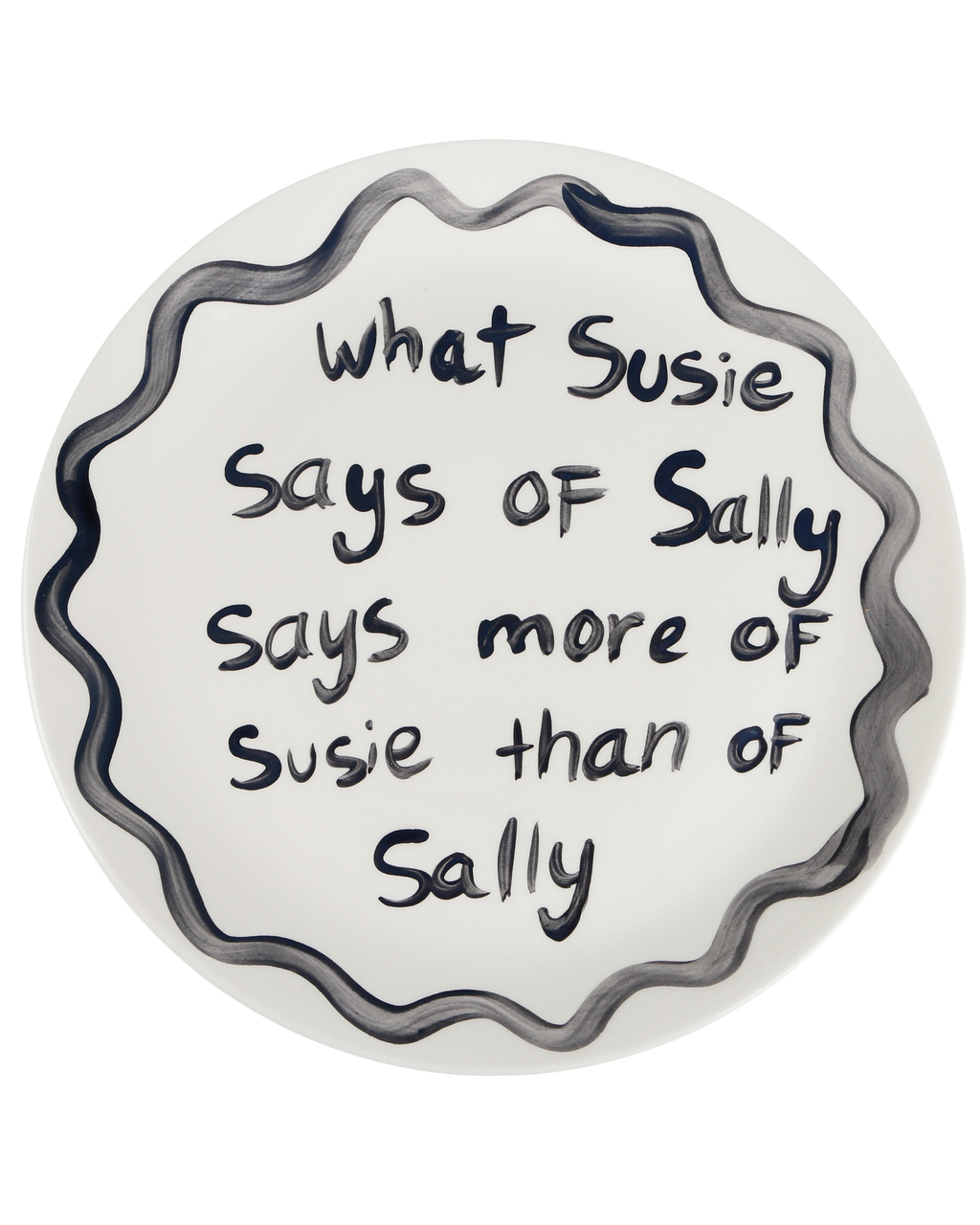 Handmade ceramic plate from Food for Thought collection by Rhea Kalo Athens