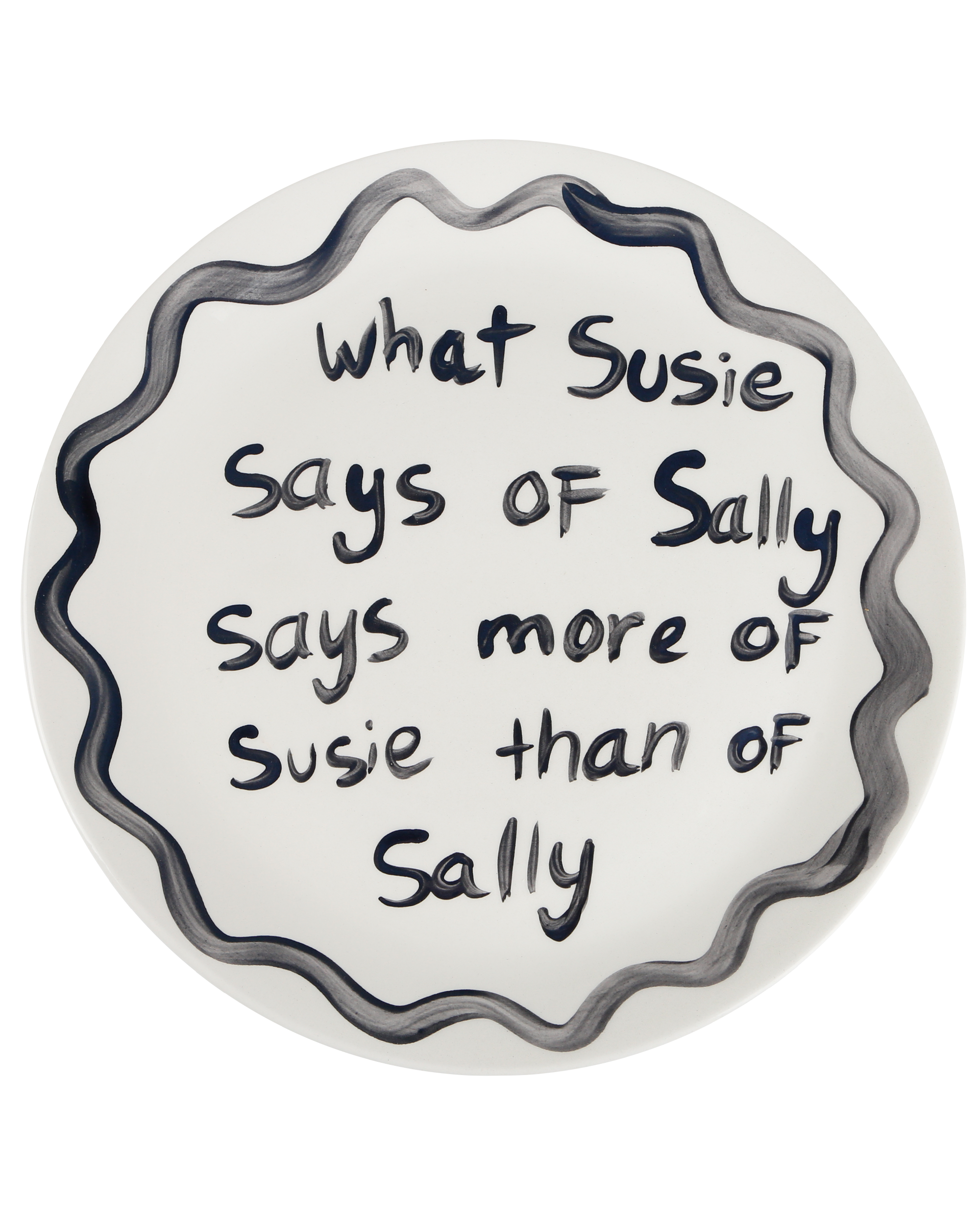 Handmade ceramic plate from Food for Thought collection by Rhea Kalo Athens