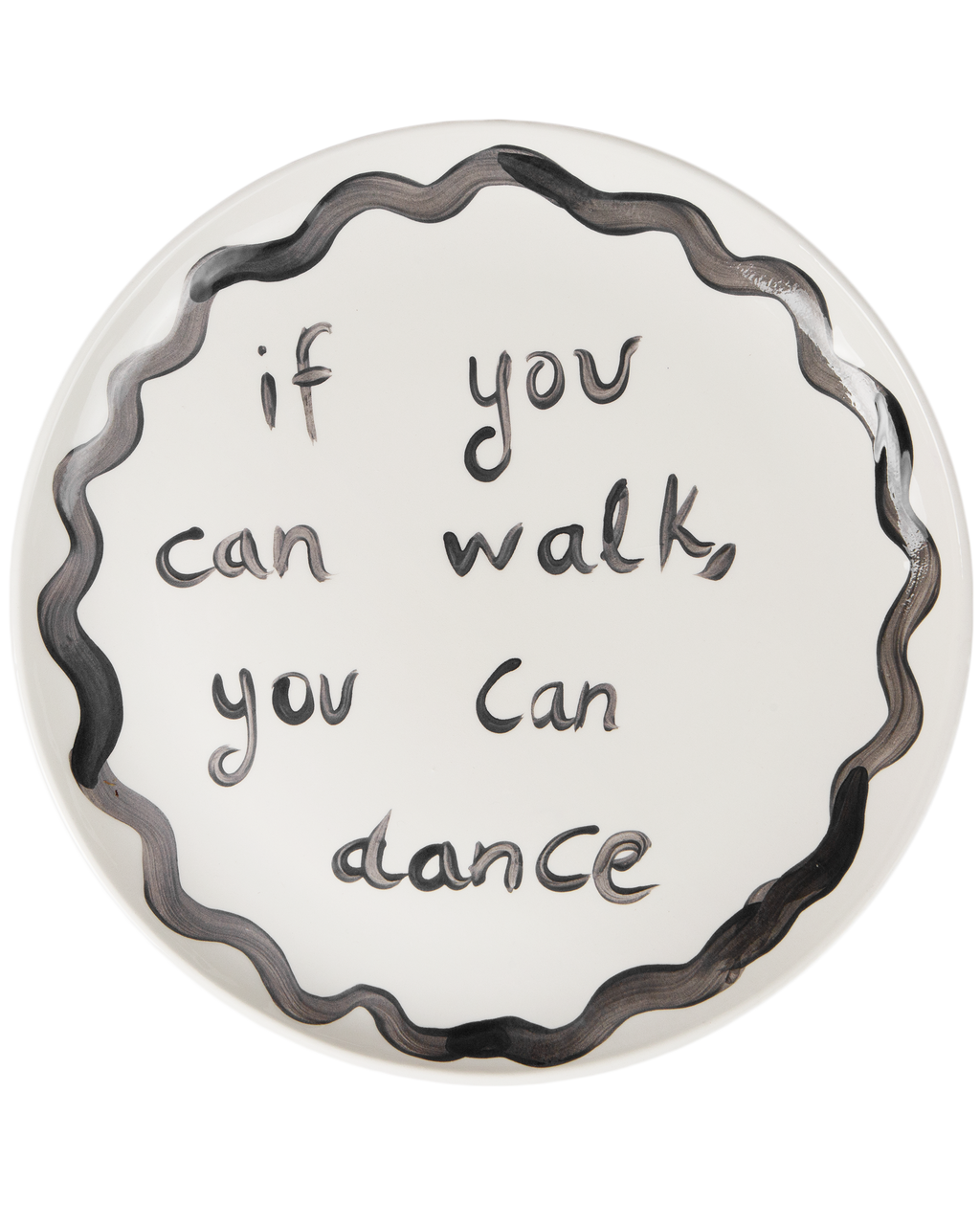 Handmade ceramic plate from Food for Thought collection, made in Athens by Rhea Kalo