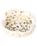 Handmade ceramic cigar ashtray with gold stars by Rhea Kalo Athens