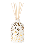 Handmade ceramic reed diffuser with gold stars by Rhea Kalo Athens