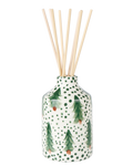 Handmade ceramic reed diffuser with green design by Rhea Kalo, made in Athens