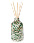 Handmade ceramic reed diffuser with splatter pattern, made in Athens by Rhea Kalo