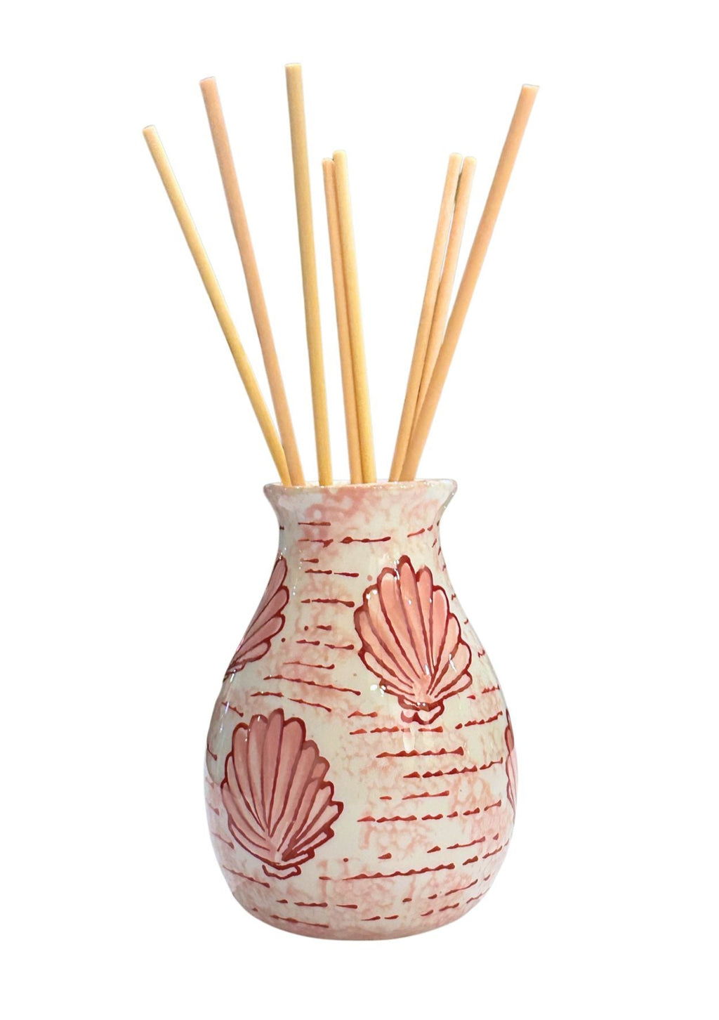 Handmade ceramic reed diffuser in Kora design by Rhea Kalo Athens