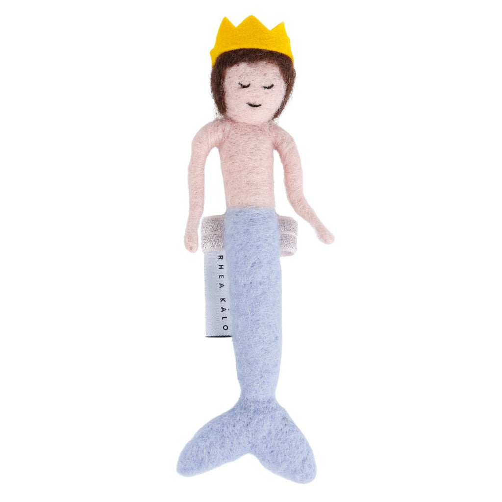 Handmade ceramic merman napkin ring by Rhea Kalo, made in Athens Greece