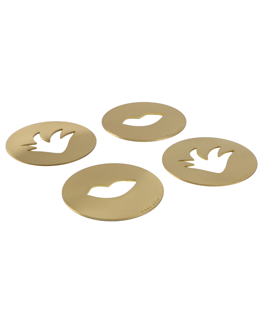 Handmade ceramic mix and match coasters set of four by Rhea Kalo Athens