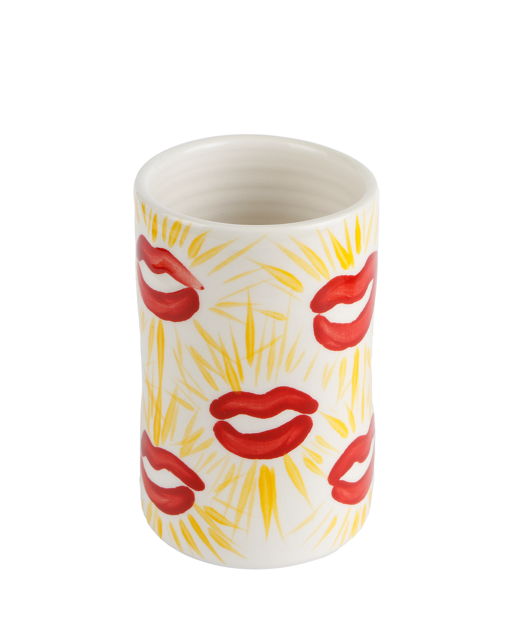 Handmade ceramic bunch vase in Sunkissed design by Rhea Kalo, made in Athens