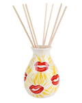 Handmade ceramic reed diffuser in Sunkissed design by Rhea Kalo, made in Athens