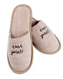 TRUST YOURSELF BROWN SLIPPERS