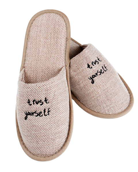 TRUST YOURSELF BROWN SLIPPERS