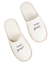 Load image into Gallery viewer, TRUST YOURSELF OFF-WHITE SLIPPERS
