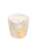 Gold splatter candle