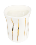 Gold stripes candle