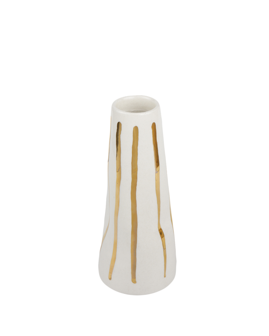 GOLD STRIPES STEM VASE