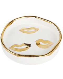 GOLD KISSES TRINKET TRAY