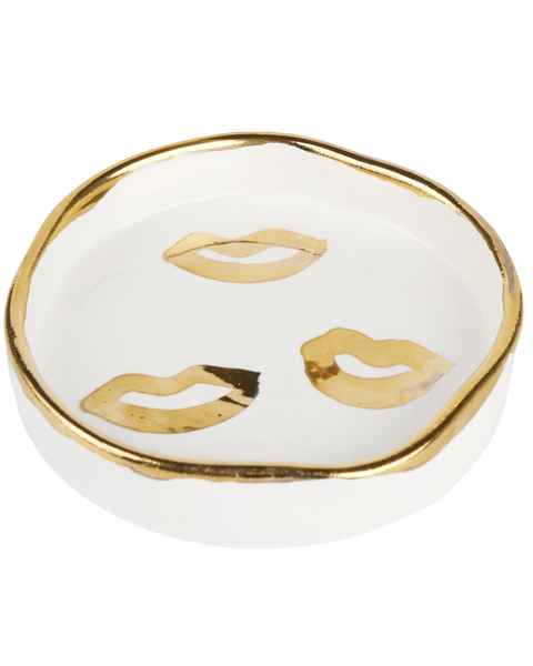 GOLD KISSES TRINKET TRAY