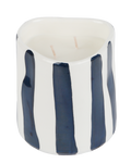 B&W stripes candle