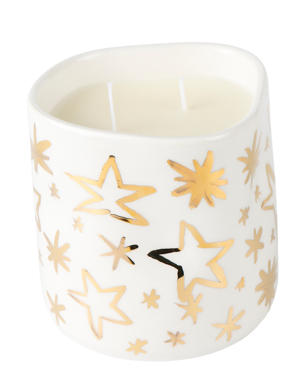 Gold stars candle