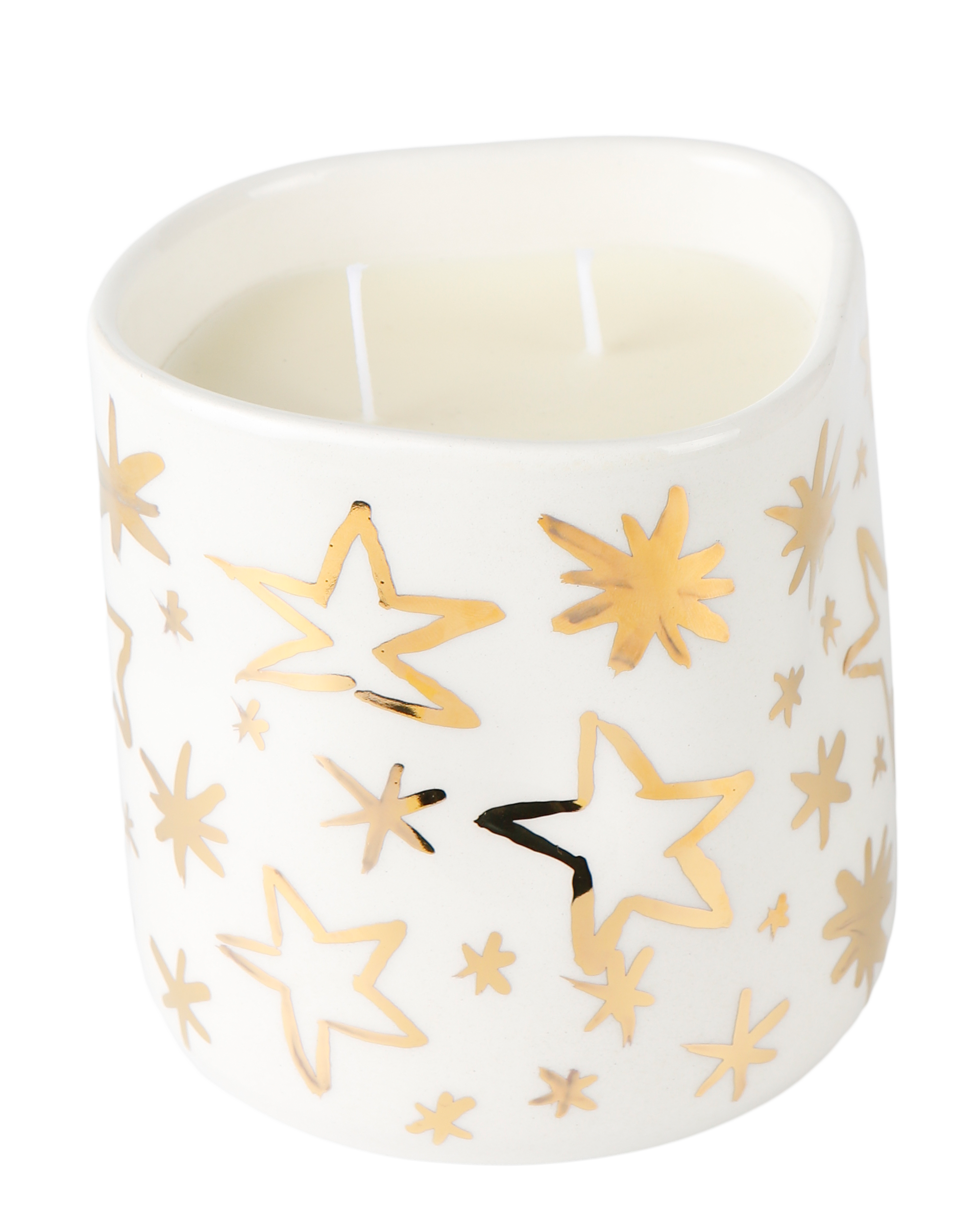Gold stars candle
