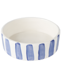 Blue stripes dog bowl