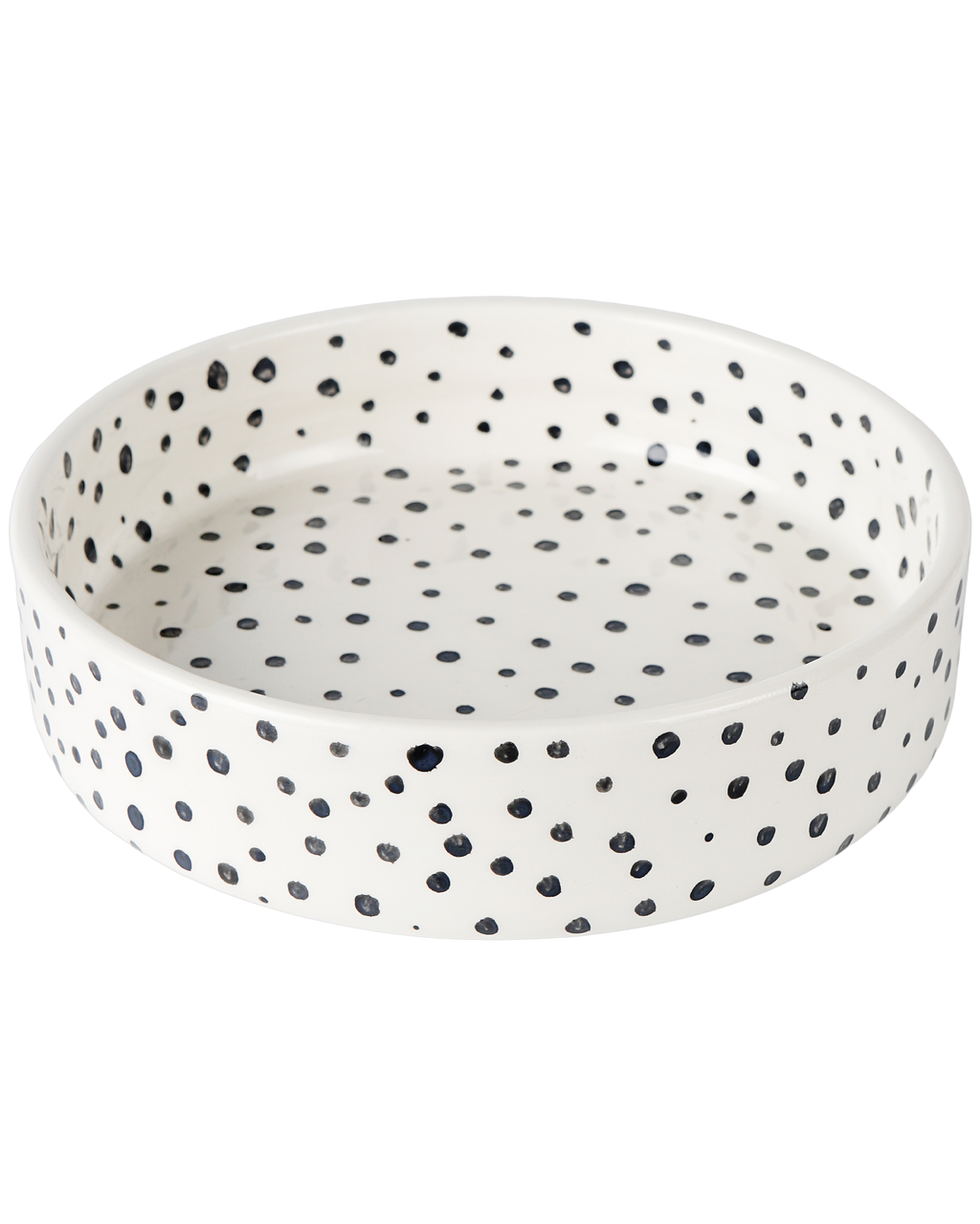 Black spots dog bowl
