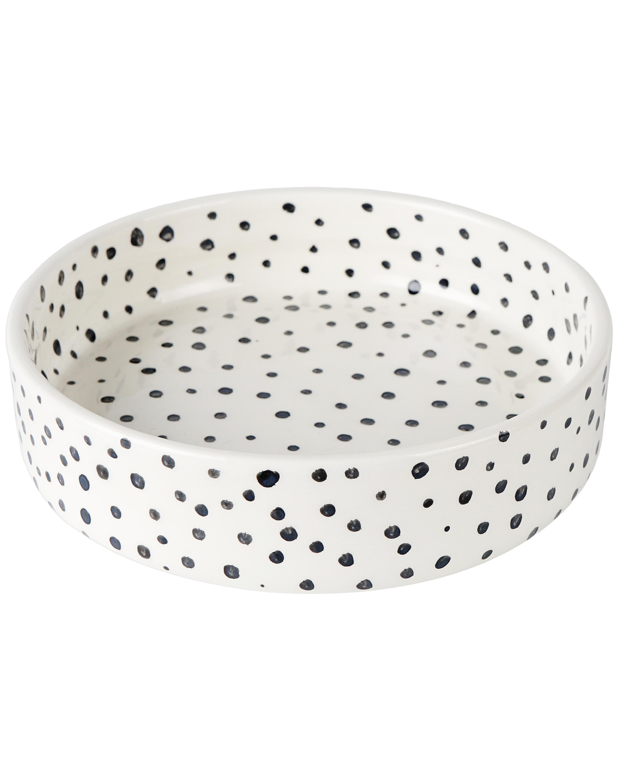 Black spots dog bowl