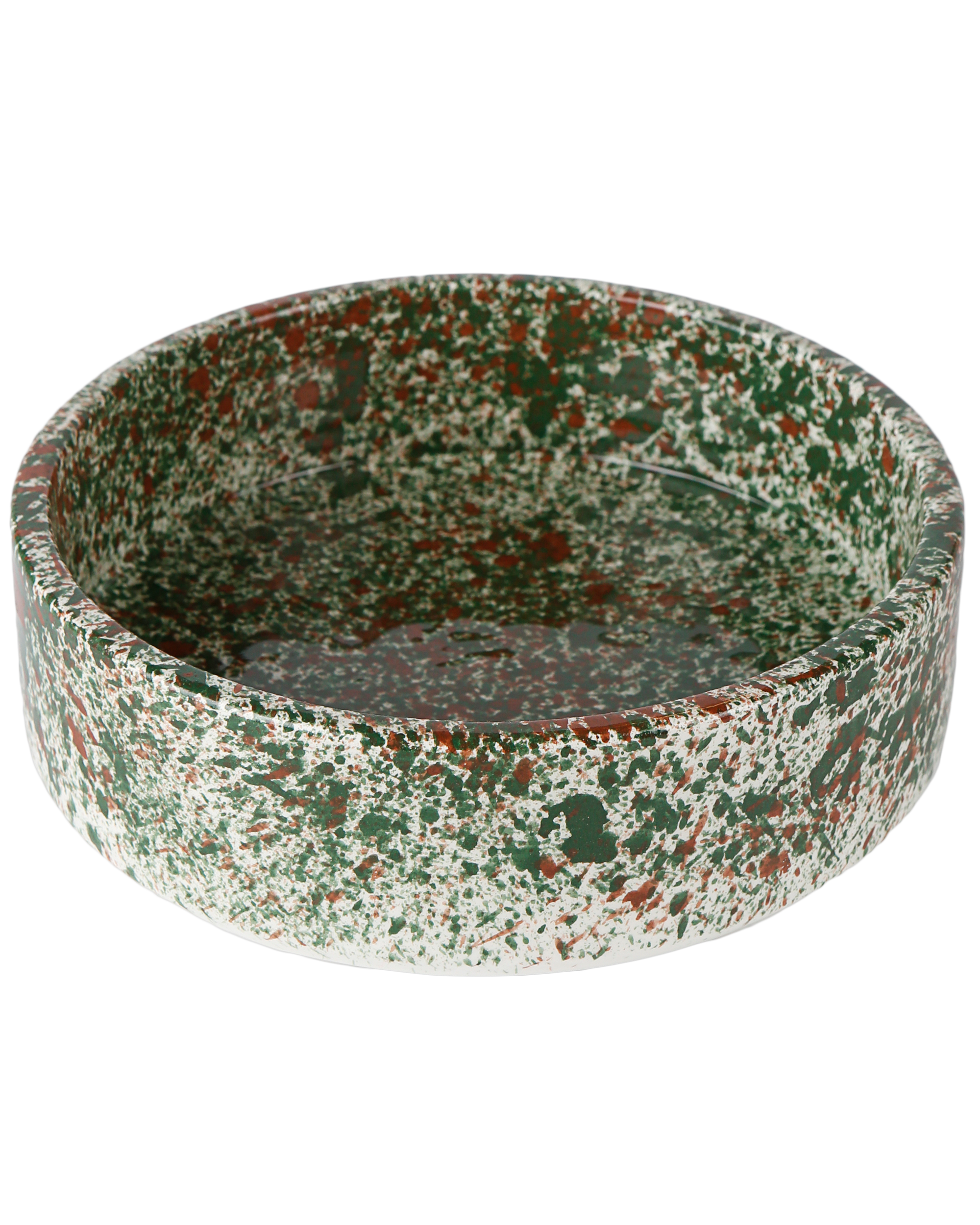 Forest splatter dog bowl